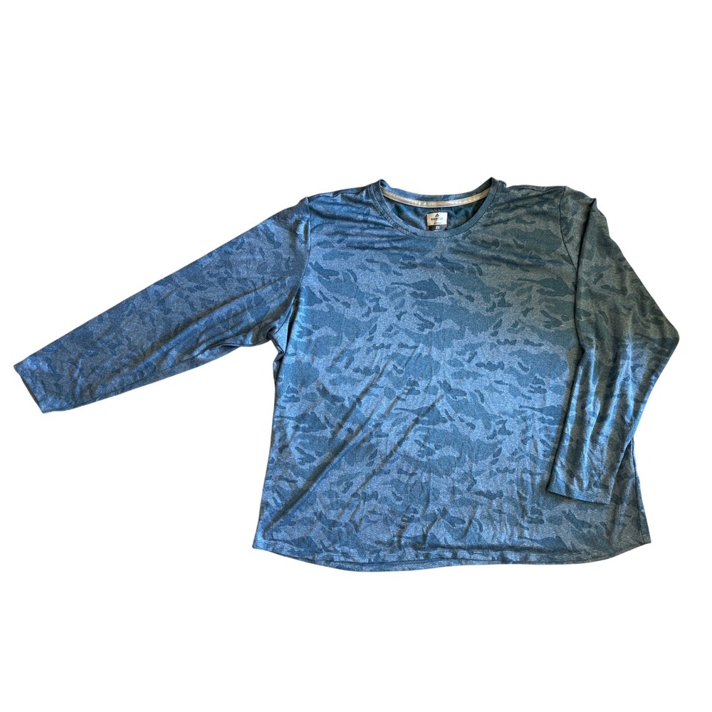 Ridgecut Toughwear Womens 2X Blue Camo Long‎ Sleeve Performance Shirt Gorpcore